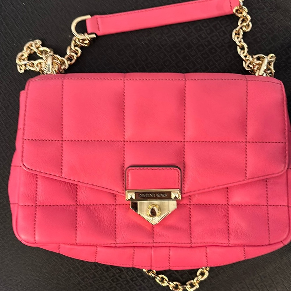Michael Kors pink quilted handbag